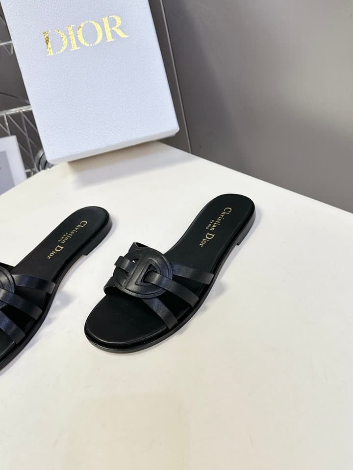 Dior CD Slides – 25SS in Black