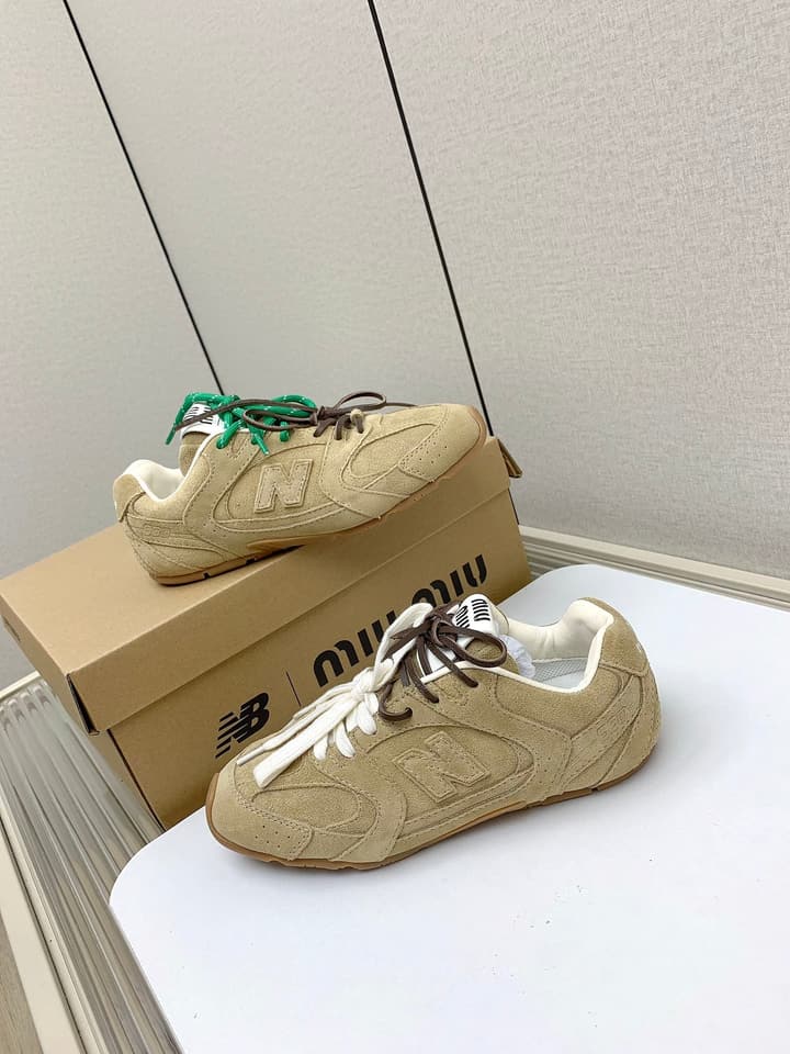 Miu Miu x New Balance Collaboration Runway Sneakers – 2024 in Distressed Grey