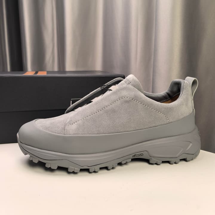 Ermenegildo Zegna Triple Stitch™ Monte Luxury Casual Shoes in Black Leather