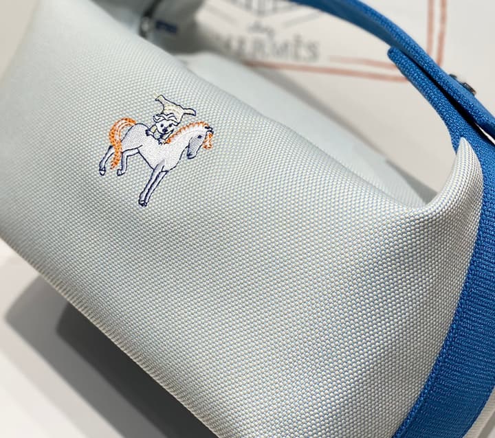 Hermès Trousse Bride-A-Brace Embroidered Canvas Vanity Case