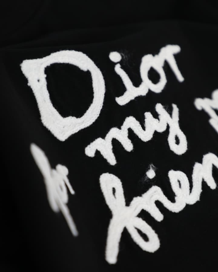 Dior Towel Embroidery T-Shirt – 2025SS Collection in Black