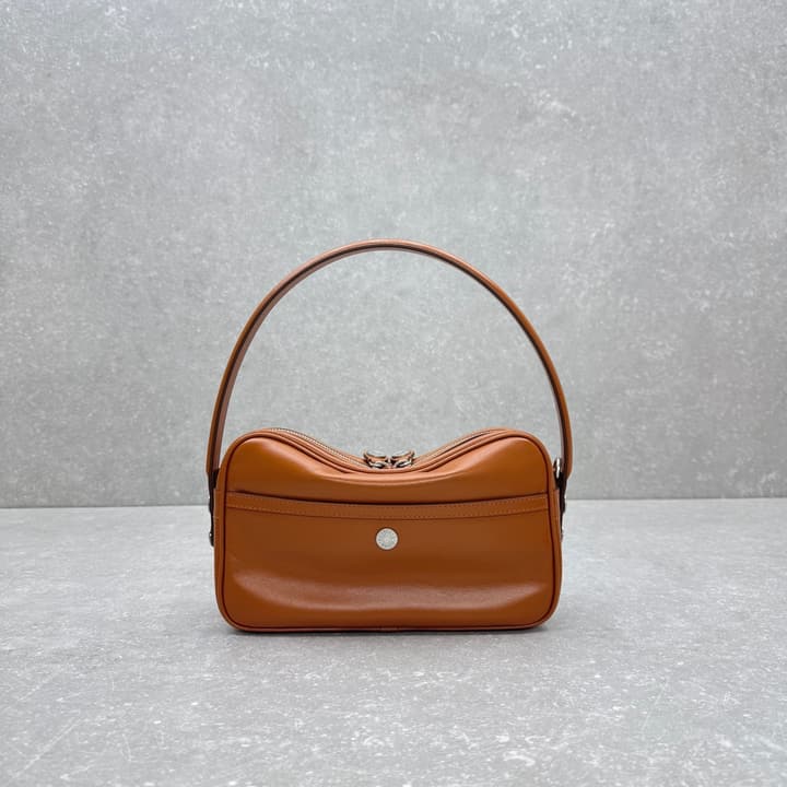 Acne Studios Retro Collapsed Camera Bag in Chocolate