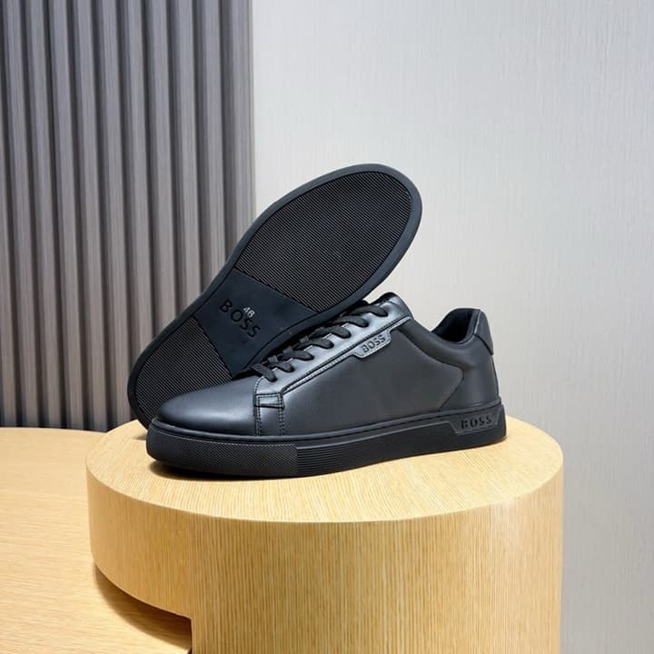 Boss Classic Driving Shoes in Black With Polished Toe