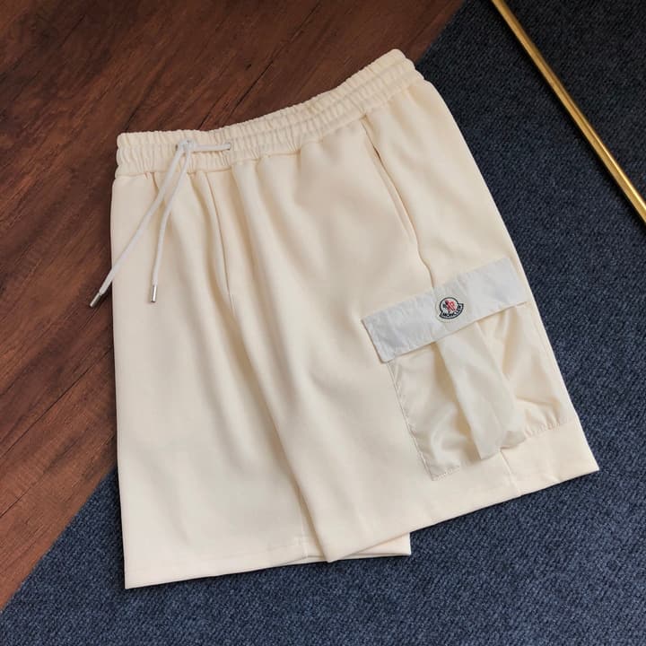Moncler Embroidered Logo Casual Shorts – 2026SS in Apricot Cargo Shorts