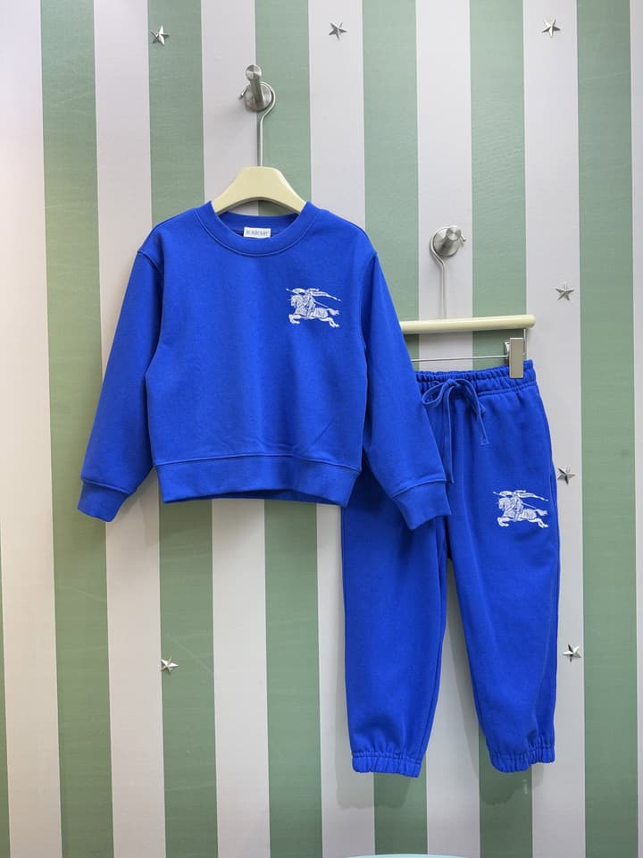 Burberry Kids Round Neck Sweatshirt Set – Kids Collection – 2025FW in Royal Blue Set