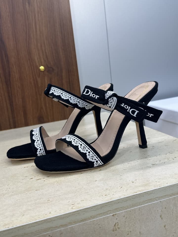 Dior J'Adior Dentelle Jelly Bow Heels – 2026 Early Spring Collection in Black
