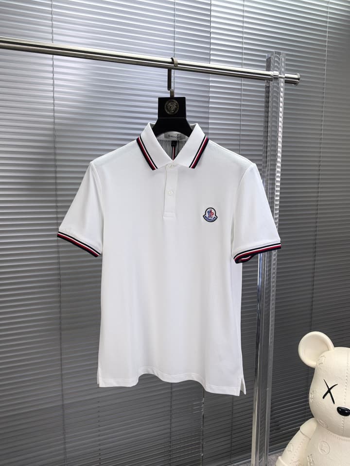 Moncler Embroidered Logo Pique Cotton Polo Shirt – Spring/Summer Collection – 2026SS in Black