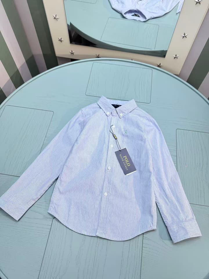 Ralph Lauren Polo Kids Embroidered Shirt – 2025SS – Kids Collection in Null