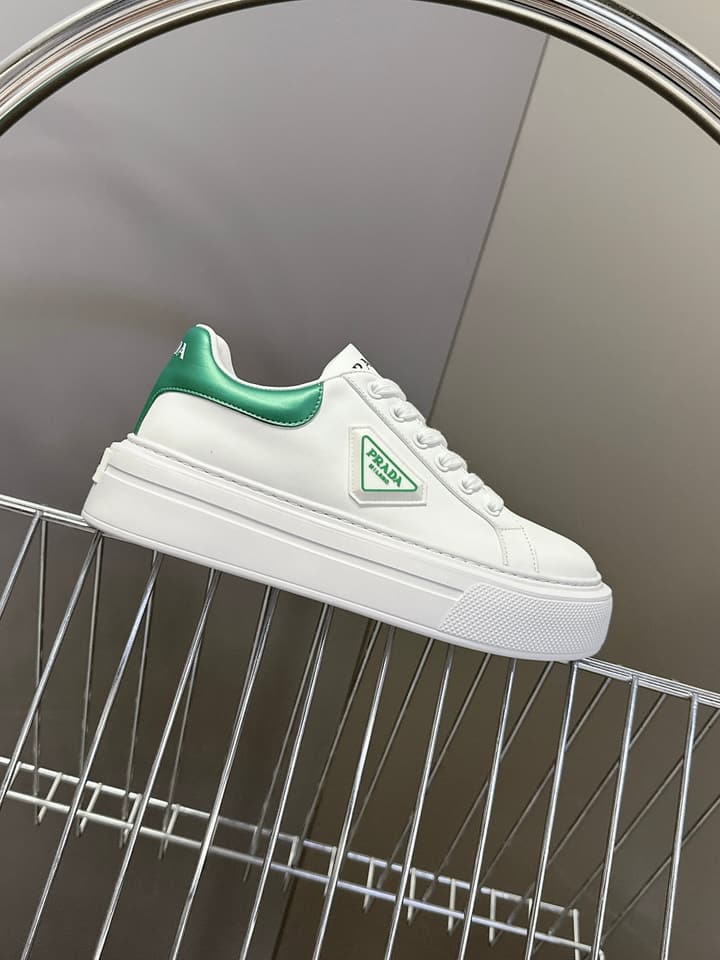 Prada Retro Platform Sneakers in White Sneaker 1