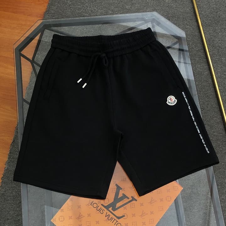 Moncler Spliced Logo Casual Shorts – 2026SS in Classic Black