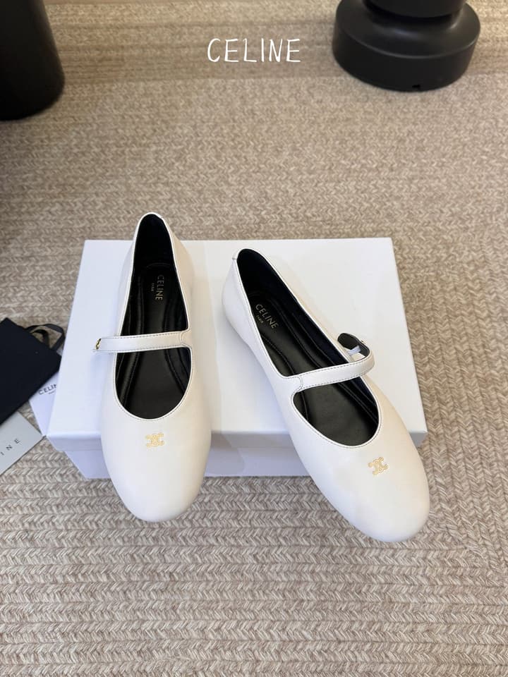 Celine Mary Jane Flat Loafers in Black