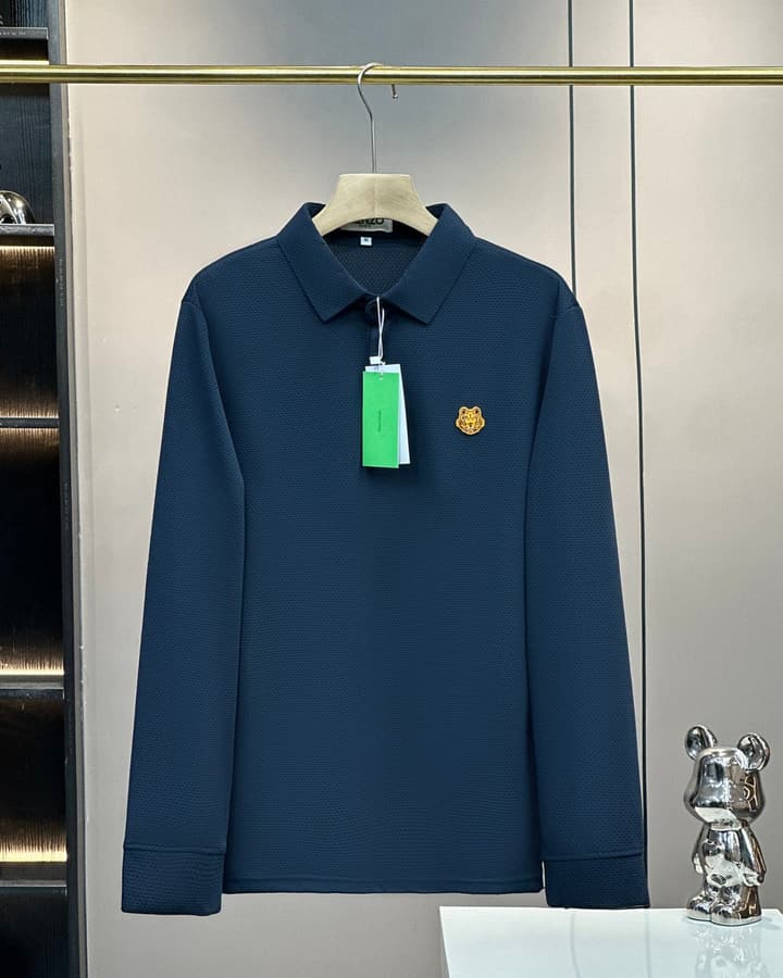 Kenzo Tiger Head Long Sleeve Polo Shirt – 2024SS – 2025 Collection in Green