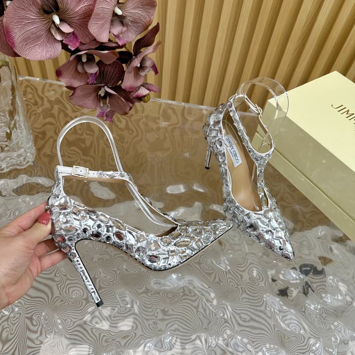 Jimmy Choo Evening High-Heeled Sandals – 2024SS in Brilliant Crystal