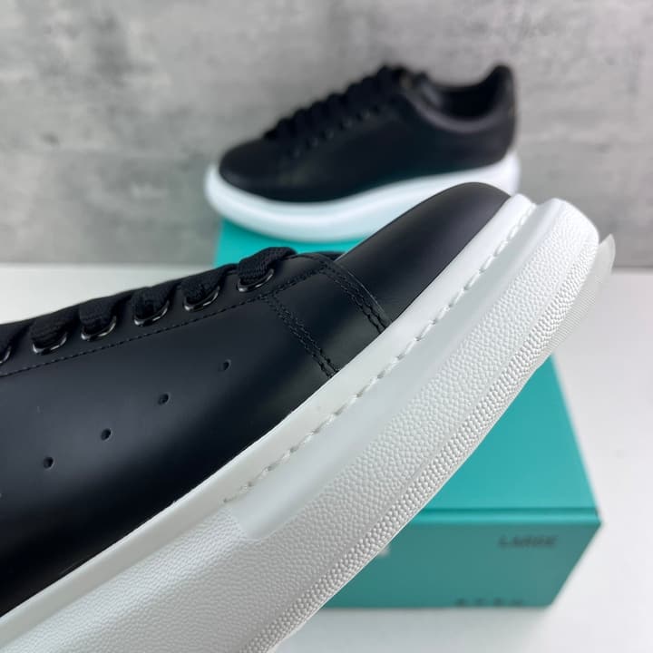 Alexander McQueen Oversized Platform Sneakers in All White Textured