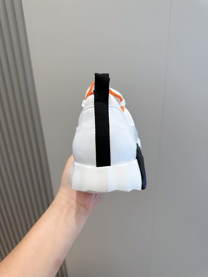 Hermès Bouncing Sneakers in Black And White Color Block