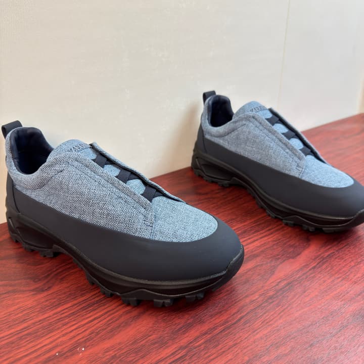 Zegna Triple Stitch Monte Canvas Sneakers