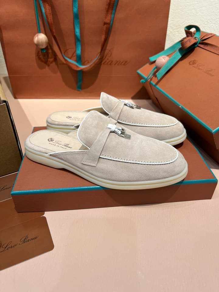 Loro Piana Women's Mules in Aqua Blue Suede