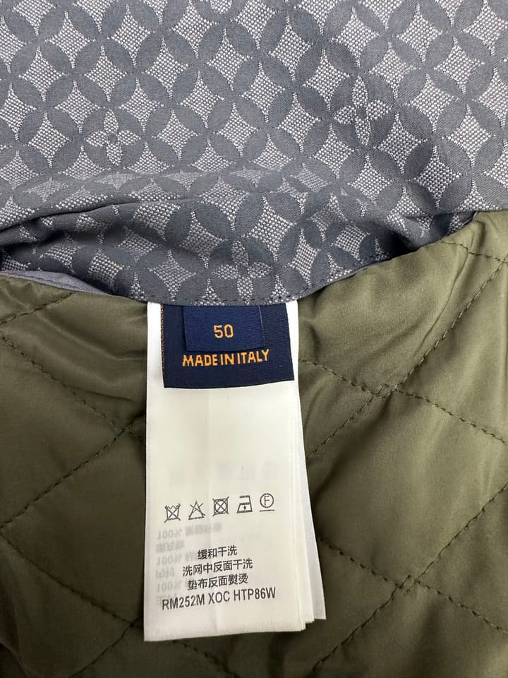 Louis Vuitton Monogram Workwear Jacket in Deep Gray Monogram With Brown Collar