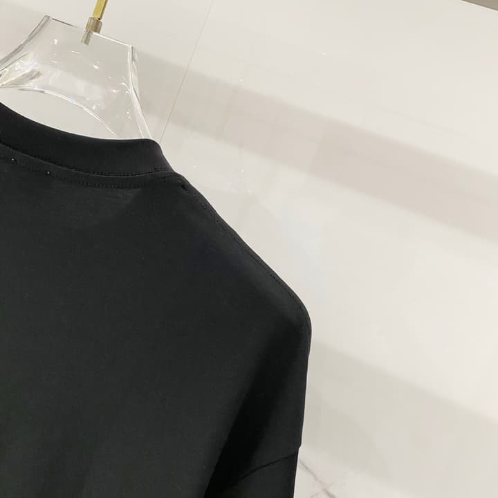 Loewe Cat Embroidery Cotton T-Shirt in Apricot