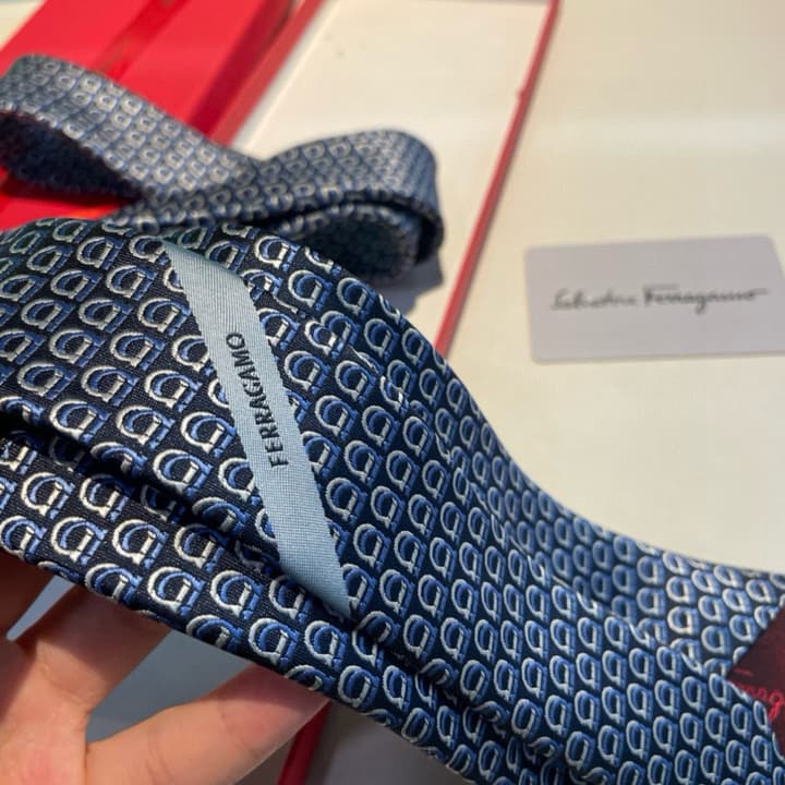 Ferragamo Men's Silk Tie Series in Burgundy