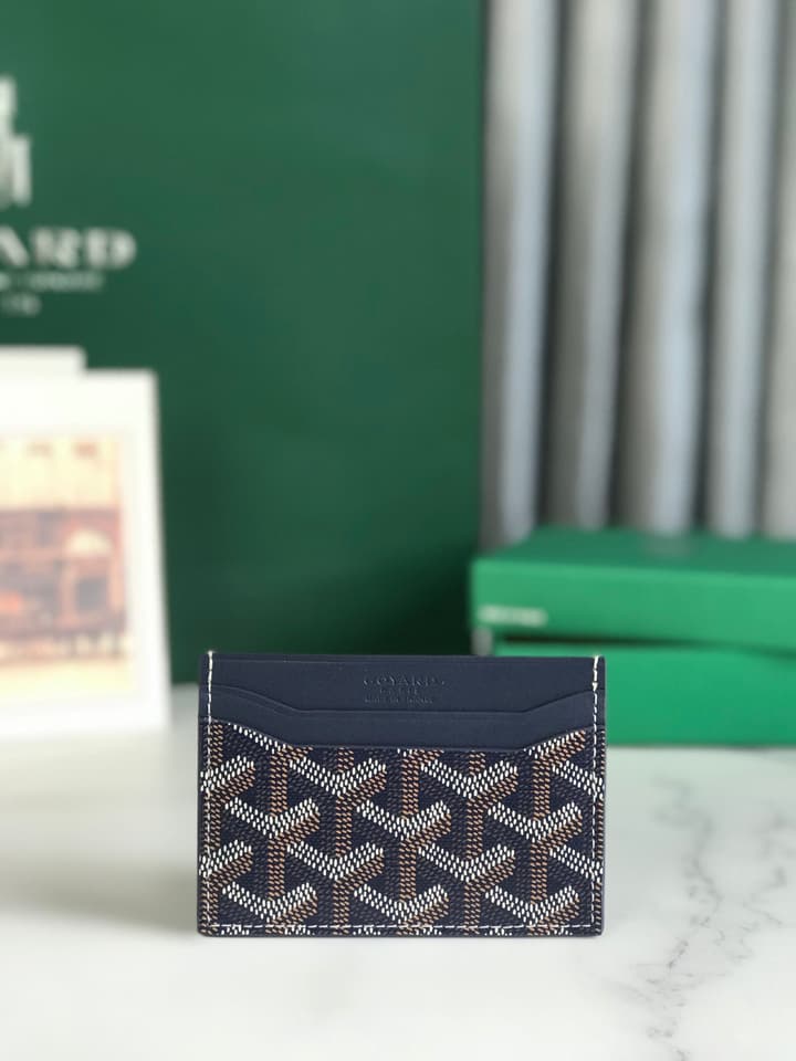 Goyard Card Holder in Black Pattern