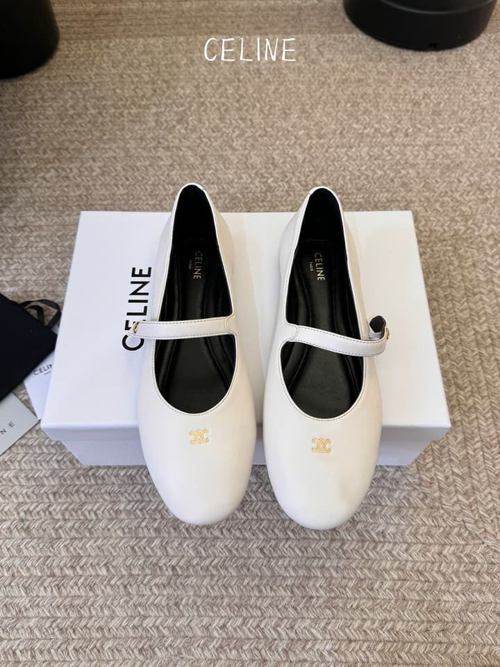Celine Mary Jane Flat Loafers in Black