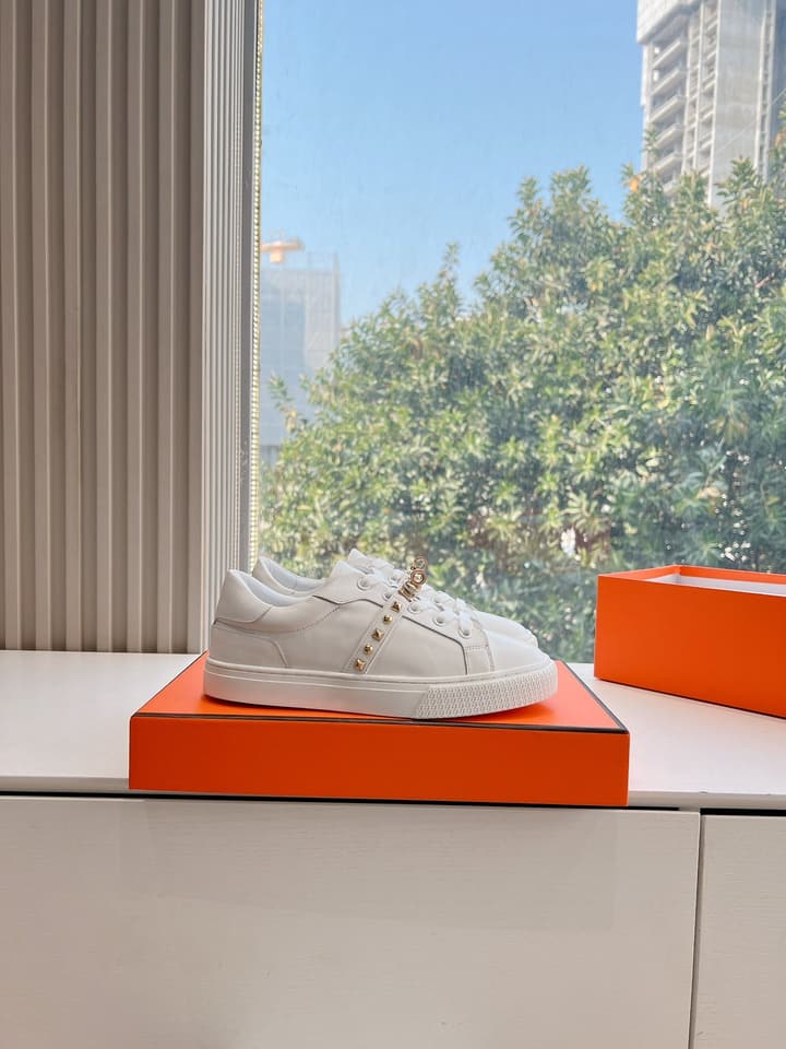 Hermès Bouncing Men's Sneakers in Black Leather