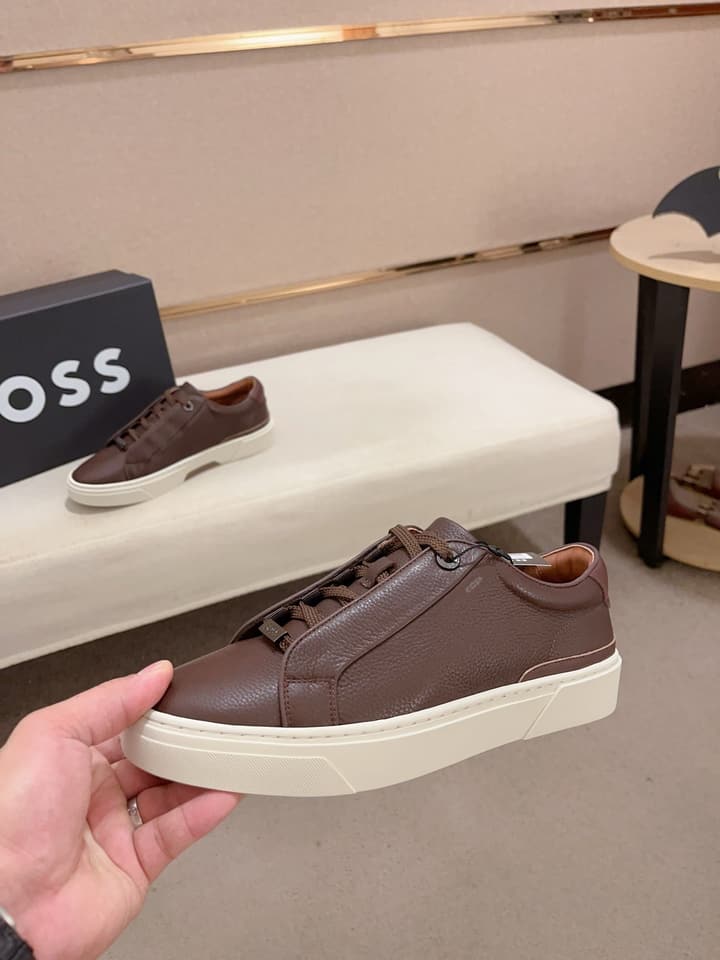 Boss Premium Casual Men's Sneakers in Black Monochromatic