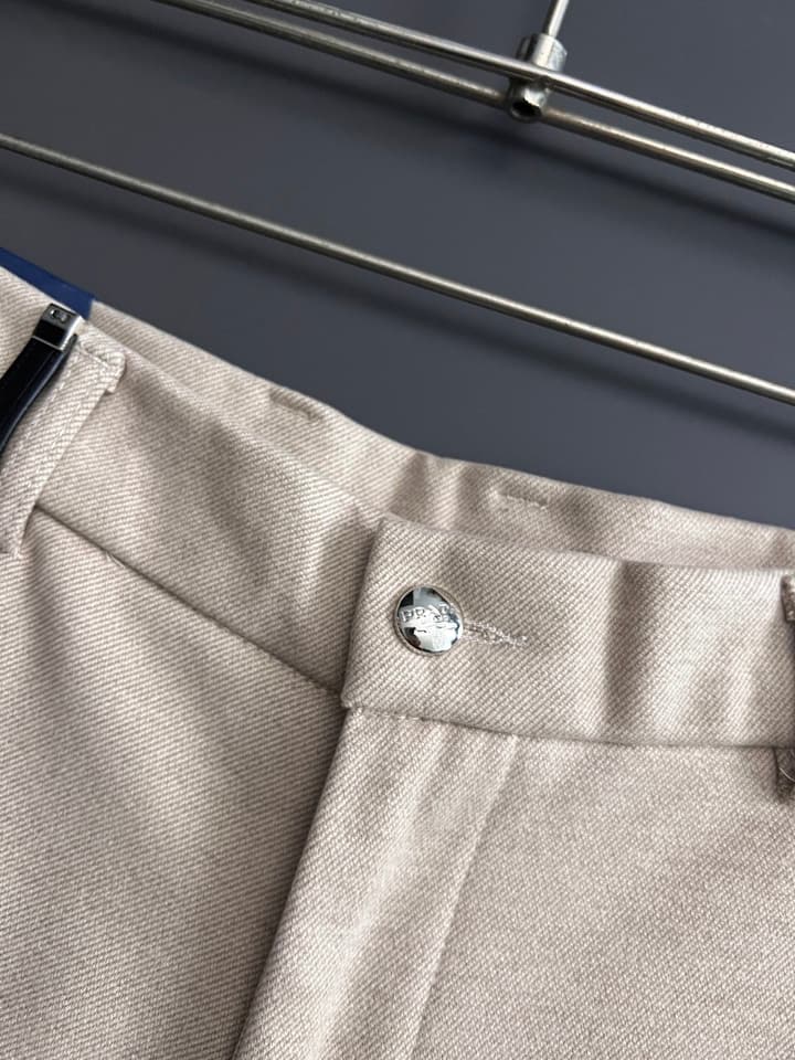 Prada Men's Cashmere Casual Trousers – 2025 Collection in Charcoal Gray