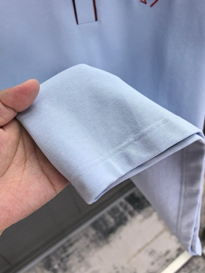 Louis Vuitton Embroidered Logo Pique Cotton Polo Shirt – Spring/Summer Collection – 2026 in Light Blue