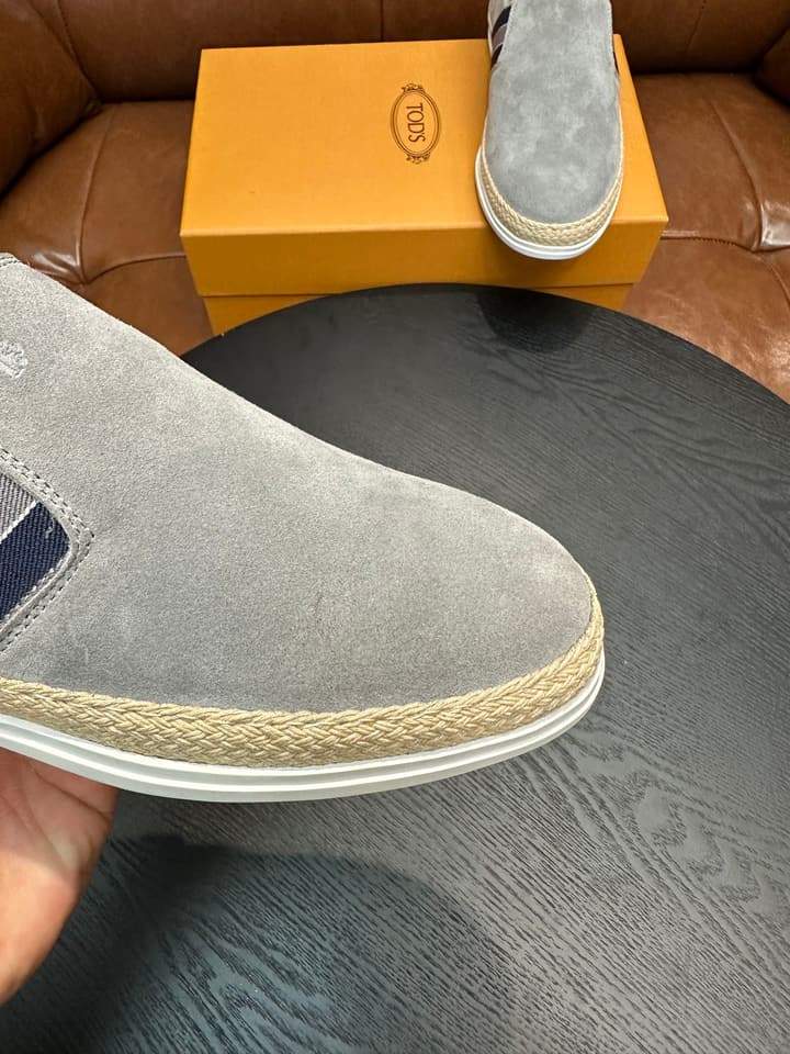 Tod's Suede Pebble-Sole Loafers