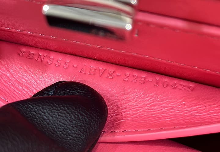 Fendi Peekaboo I See You Petite Handbag in Watermelon Pink Leather