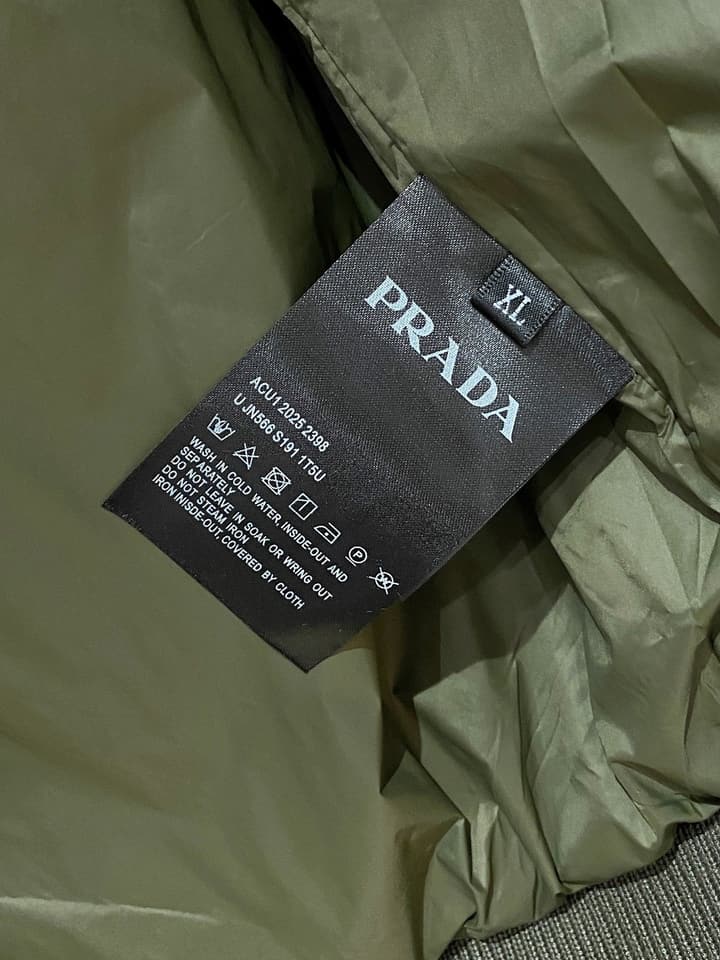 Prada Spliced Knit Down Jacket – FW2024 in Black Knit Down Jacket