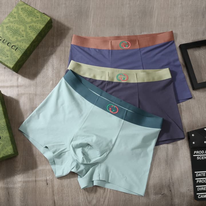 Gucci Men's Seamless Combed Cotton Underwear 3-Pack