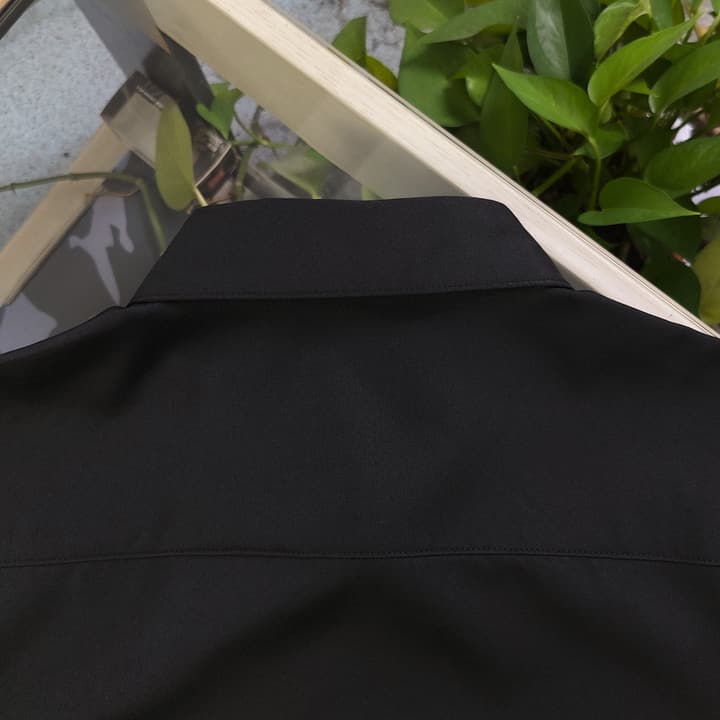 Louis Vuitton Flocked Logo Patchwork Long Sleeve Shirt – 2025 Collection in Black Flocked Monogram Shirt