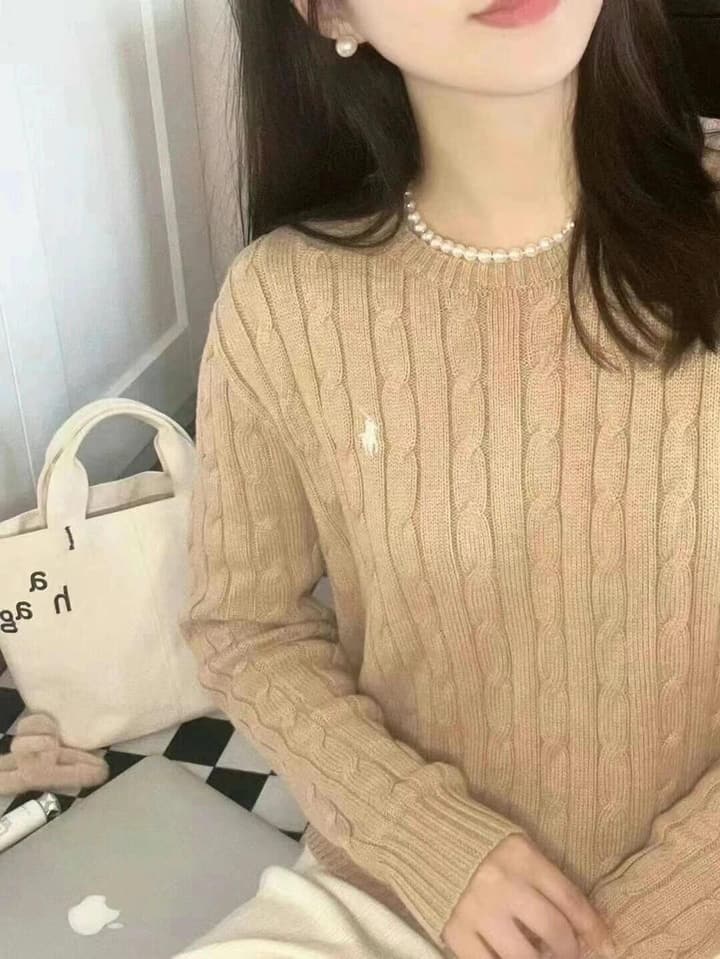 Ralph Lauren Cable Knit Sweater in Bright Yellow