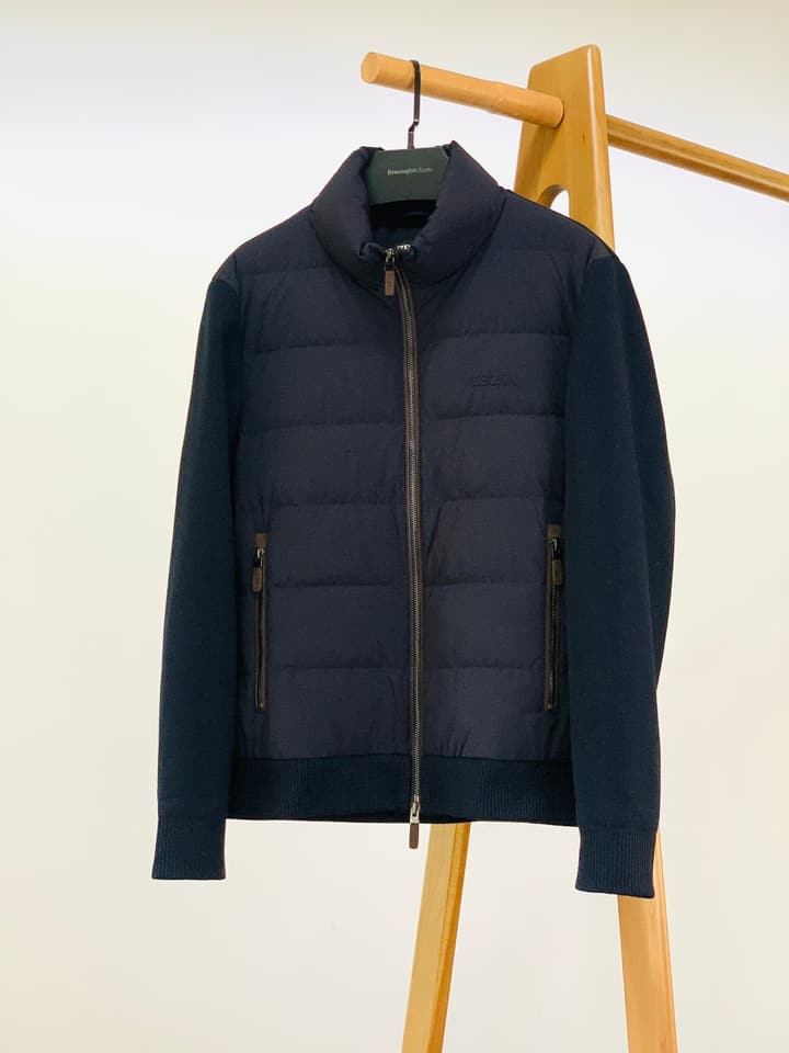 Zegna Spliced Down Puffer Jacket – 2025FW in Classic Black
