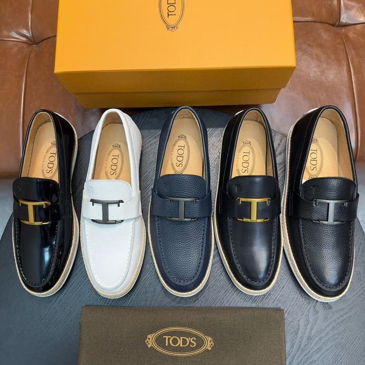 Tod's Gommino Calfskin Loafers in Assorted Loafers Display