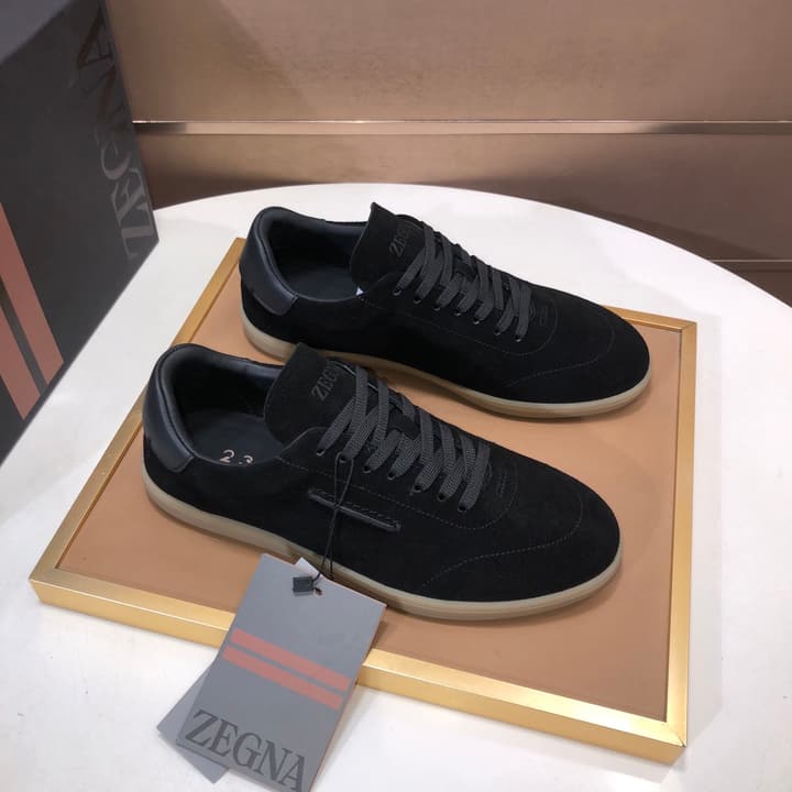 Zegna 232 Suede and Leather Sneakers