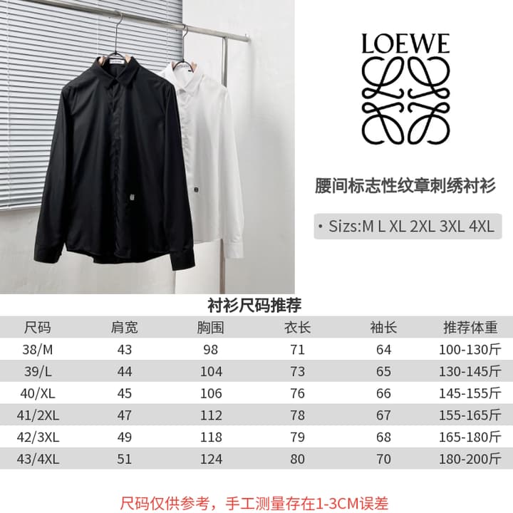 Loewe Crest Embroidered Shirt in Black