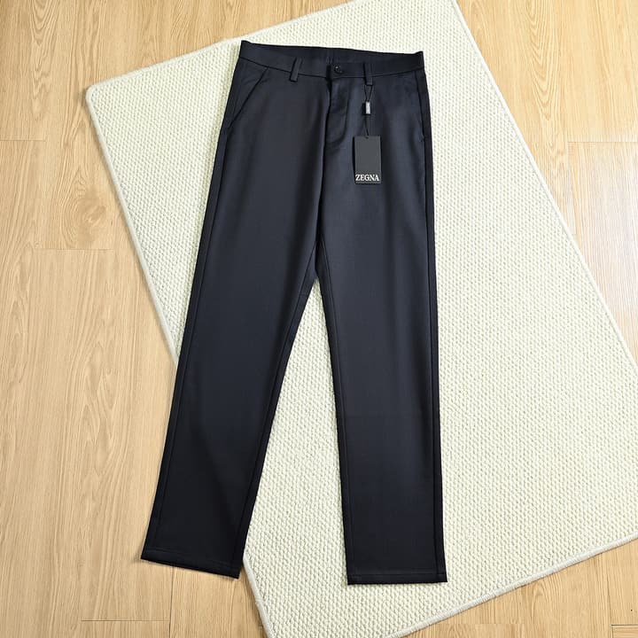 Zegna Men's Tailored Wool Blend Business Trousers – 2025FW in Business Grey