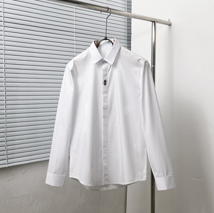 Dior Classic CD Metal Placket Shirt in Bright White
