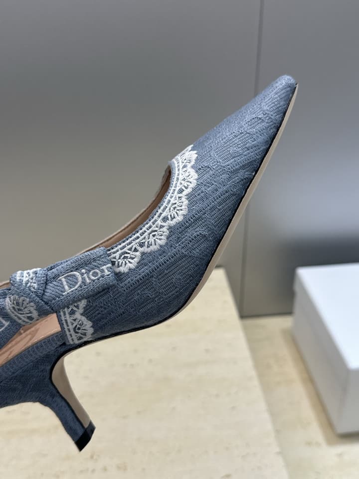 Dior J'Adior Dentelle Jelly Bow Pumps – 2026 Early Spring Collection in Black 6.5cm Heel