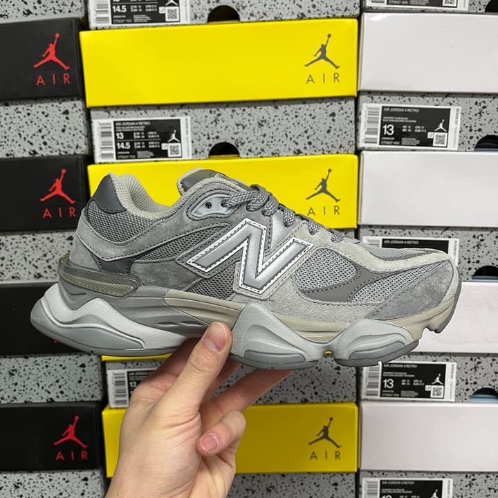 New Balance NB9060 Retro Running Shoes in Cream Teal