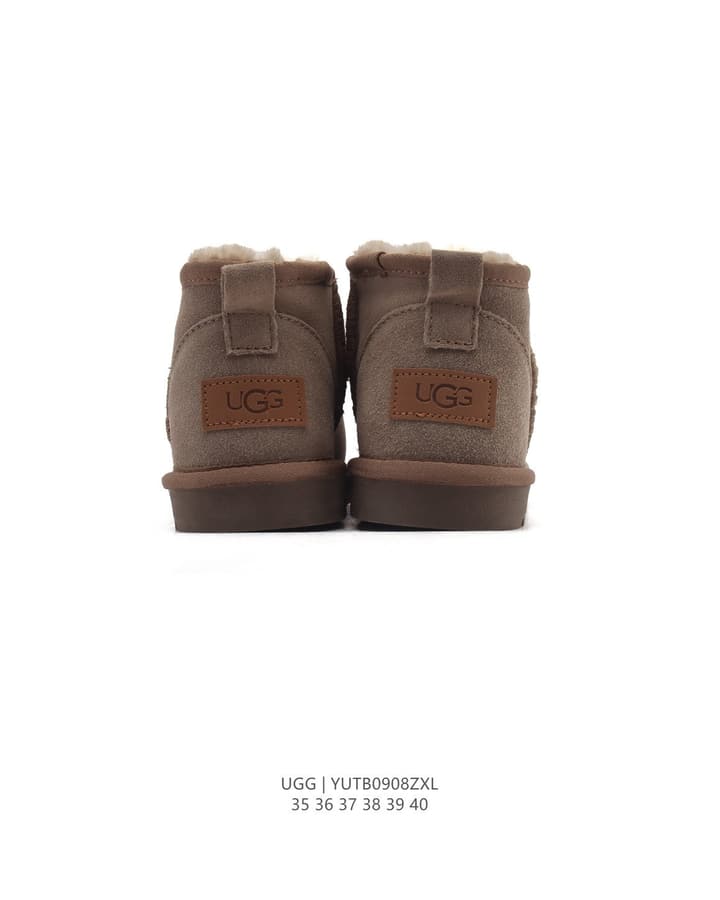 UGG Mid-Tube Plush Snow Boots – Autumn/Winter Collection in Black
