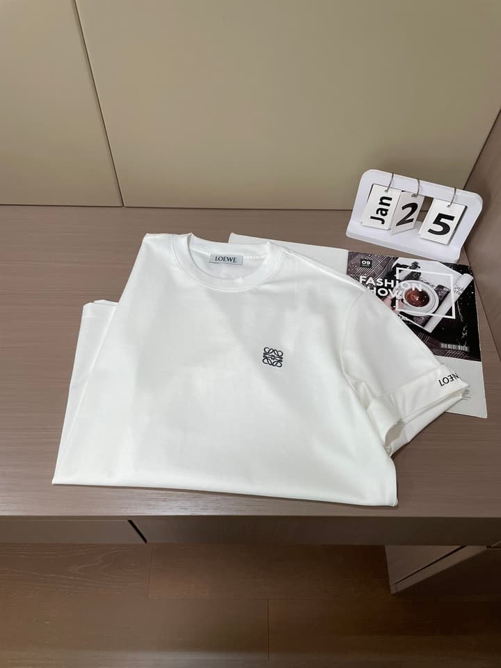 Loewe Logo Mercerized Cotton T-Shirt – 2026SS in Classic Black