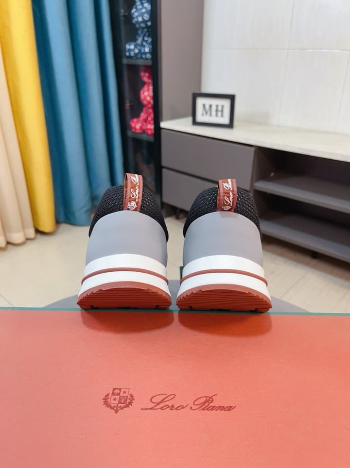 Loro Piana Classic Mesh and Leather Loafers