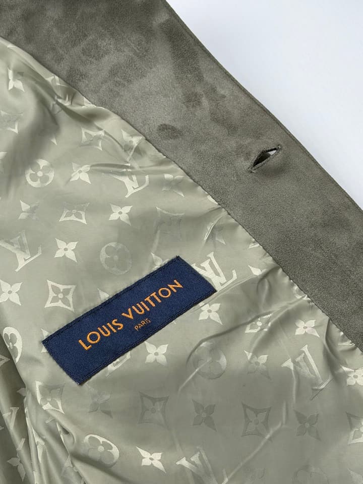 Louis Vuitton 3D V Embroidered Suede Workwear Jacket