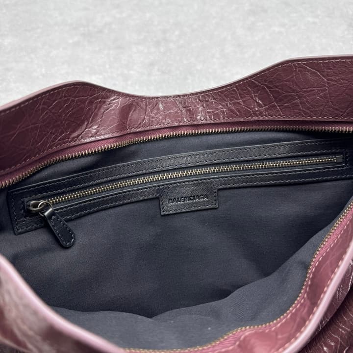 Balenciaga Le City Medium Shoulder Bag – Autumn/Winter Collection in Burgundy