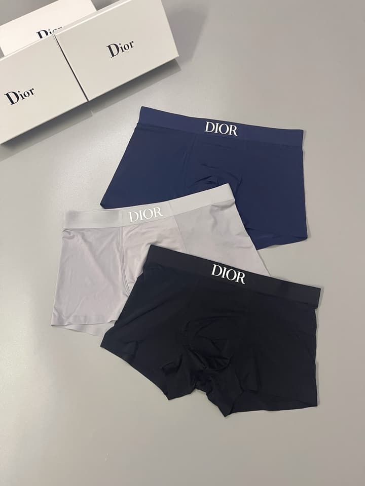 Dior 3D Seamless Ice Silk Men's Underwear 3-Pack